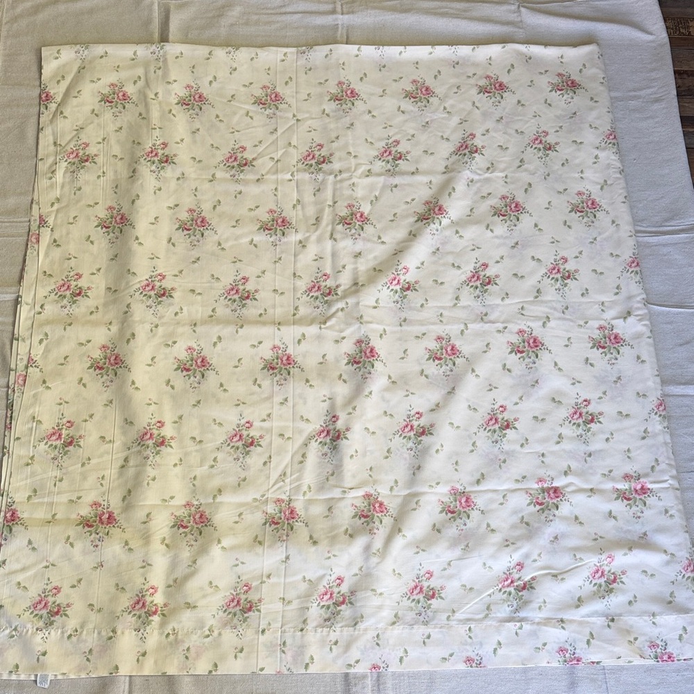 Vintage Martex No Iron Miralux Floral Roses Flat Sheet 🌹